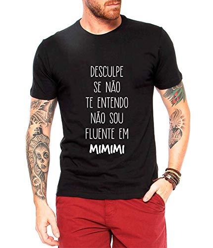 Camiseta Criativa Urbana Não Entendo Mimimi - Masculina Preto G