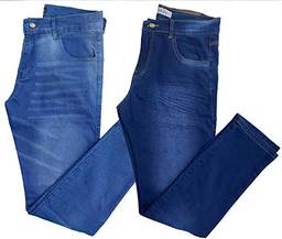 Kit 2 CalçAs Jeans, Sarja (Azul MéDia, 36)