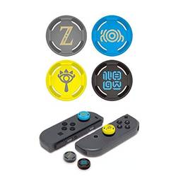 Tampa de silicone analógica, adesivo de polegar, alças de joystick, para controle Nintendo Switch NS JoyCon, capa Joy-Con, Zelda