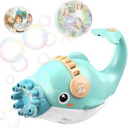Máquina De Bolhas Automática Durável Para Crianças Brinquedos De Festa De Aniversário Ao Ar Livre Brastoy (Golfinho Azul)