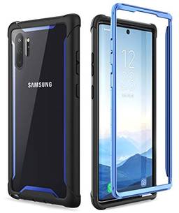 Capa Case Transparente i-Blason Ares para Galaxy Note 10 Plus/Nota 10 Plus 5G 2019 Versão, Capinha Clara Resistente ao Choque de Dupla Camada Sem Protetor de Tela Integrado (Azul)