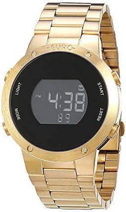 Relógio, Digital, Euro, EUBJ3279AA/4D, Feminino, Dourado