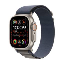 Apple Watch Ultra 2 GPS + Cellular • Caixa de titânio – 49 mm • Pulseira loop Alpina azul – M