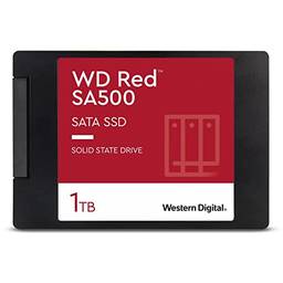 SSD interno Western Digital 1 TB WD Red SA500 NAS 3D NAND - SATA III 6 Gb/s, 7 mm, até 560 MB/s - WDS100T1R0A