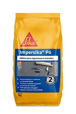 Sika - Impermeabilizante - ImperSika Pó cinza - Impermeabilizante e plastificante - Concreto e argamassa - Alta durabilidade - Cx. com 1 sacos de 1kg