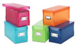 Whitmor 6754-373-5 caixas de plástico para CDs, conjunto de 5 cores sortidas