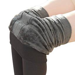 Calça legging feminina quente fleece meia-calça legging macia forrada com lã calça grossa