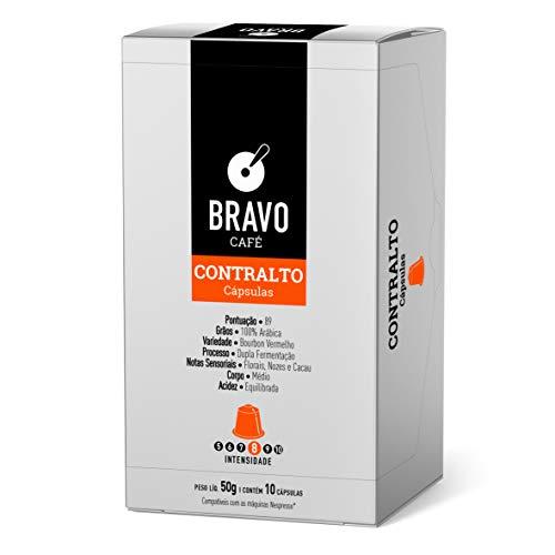 Cápsulas de Café Contralto Bravo, Compatível com Nespresso, Contém 10 Cápsulas