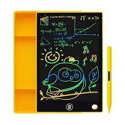 yeacher Tablet LCD de escrita com estojo de lápis recarregável Tela colorida de 9,5 polegadas com caneta de desenho Escrita Tomando notas Deixando mensagens organizador de caixa para crianças meninos,