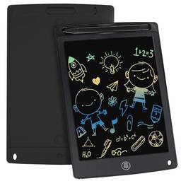 Lousa Mágica Infantil Digital Tablet Escrita Colorida Para Desenho Criança LCD 10" Preto