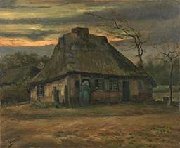 A Cabana (1885) de Vincent van Gogh - 50x61 - Tela Canvas Para Quadro