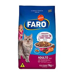 Ração FARO para Gatos Adultos sabor Carne e Frango - 1kg