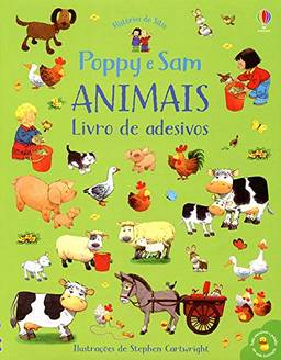 Poppy e sam animais: Livro de adesivos