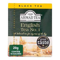 Chá Preto English Tea No. Ahmad Tea London, 10 Saquinhos de Chá, 20g