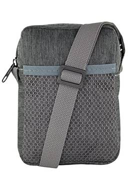 Shoulder Bag Lenna's Bolsa Transversal Básica de Nylon B065 Cinza