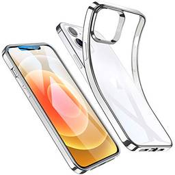 ESR Essential Zero para iPhone 12/12 pro Case, Slim Clear Soft TPU, Capa de Silicone Flexível para iPhone 12/12 pro polegadas (2020), Prata