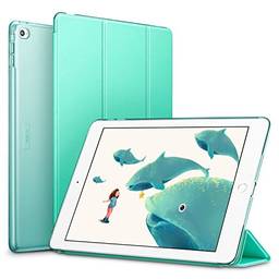 ESR Capa Yippee para iPad Air 2, couro sintético translúcido leve com função de suporte, função de suporte, verde hortelã