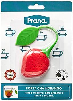 Infusor de Chá em Silicone Morango Prana vermelho