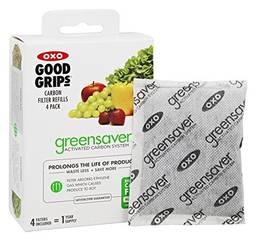 Greensaver Refil Filtro Carbono Conjunto 4 Peças OXO Transparente