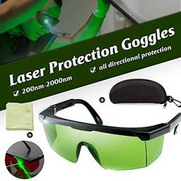 KKmoon Óculos de proteção contra laser Óculos de proteção para laser 200nm-2000nm OD4 + Óculos de proteção elegantes