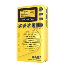 Domary Rádio digital DAB de bolso Mini DAB + rádio digital com reprodutor de MP3, rádio FM e visor LCD