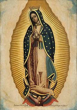 Nossa Senhora de Guadalupe (1749) de Pintor Barroco Desconhecido - 75x106 - Tela Canvas Para Quadro