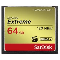 Cartão De Memória Compact Flash Cf 64gb Sandisk Extreme 120mb/s
