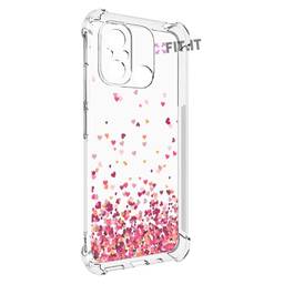 Capa Capinha Desenho Corações Rosa para Xiaomi Redmi 12c