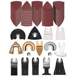 KKcare 66 peças lâminas de ferramentas oscilantes multiferramentas lâminas de serra kit de acessórios para corte de metal madeira plástico