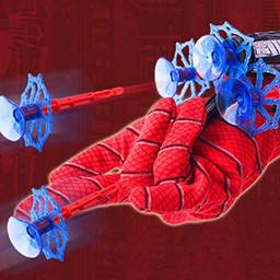 Spider - Lançador de teia - Brinquedo de pulso de super-herói Lançador de luva do Homem-Aranha Conjunto de brinquedo de cosplay do Homem-Aranha para meninos Presente (A)