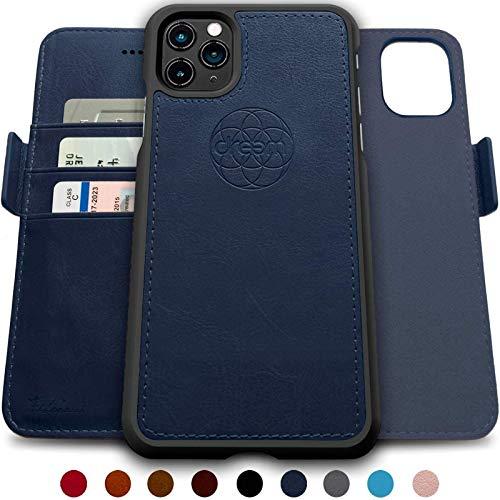 2-in-1 carteira-capas para iPhone SE 2020 iphone 8/7, magnético destacável Choque-choque TPU Slim-Case, proteção RFID, suporte de 2 vias, couro vegano de luxo, giftbox (iPhone 11,Royal)