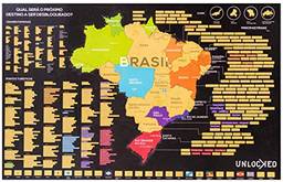 Mapa do Brasil de Raspar 94x60 cm | Unlocked | Sem moldura | Scratch off Brazil Map | Mapa Raspadinha