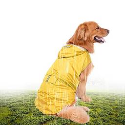 KKcare Capa de chuva reflexiva 6XL para cães de estimação Capa de chuva com orifício para trela para cães de tamanho médio