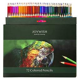 Domary JOYWISH 12/18/24/36/48/72 Lápis de cor Conjunto profissional de lápis de cor para arte a óleo para alunos Crianças Adultos Artistas para desenhar esboçar Escrever livros para colorir