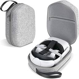 Estojo Para Transporte De Oculos 4Leader Quest 2 Com Correia Elite Bag Acessórios Para Fone de Ouvido Jogos VR Controladores Rígido Para Viagens Armazenamento