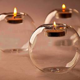KICODE TOPMountain Suporte de vela de vidro criativo para mesa Vaso transparente Decoração de casa de casamento Microlandschaft