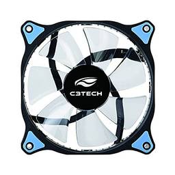Cooler Fan C3Tech F7L130BL Storm 12cm - Com iluminação Led Azul 30Led Rolamento FDB 12v 1200RPM