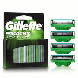 Carga para Aparelho de Barbear Gillette Mach3 Sensitive 4 unidades