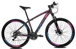 Bicicleta Aro 29 Ksw Xlt Color - 24v Cambios Shimano - Trava + Hidraulico (Pink+Azul, 15)