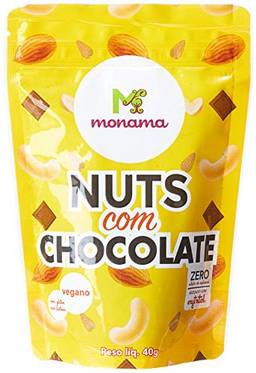 Snack de Nuts com Chocolate 80% sem Açúcar Vegano Monama 40g