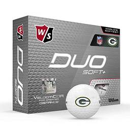 Wilson Bolas de golfe Duo Soft+ NFL (1 dúzia) - Green Bay, brancas
