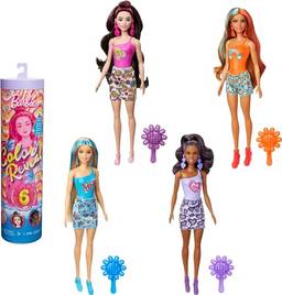 Barbie Color Reveal Boneca Cores do Arco-íris com 6 Surpresas e Corpete que Muda de Cor