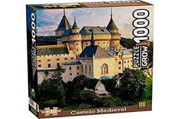 GROW Quebra-Cabeça, Castelo Medieval, 1000 Peças, Multicor, 17116