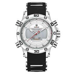 Relógio Masculino Weide AnaDigi WH-6910 - Prata e Branco, WEIDE, Masculino, multi-colored