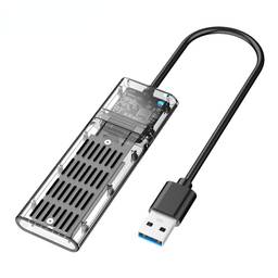 SZAMBIT M2 SSD CASE SATA Chassis M.2 para USB 3.0 SSD Adaptador Para PCIE NGFF SATA M / B Key SSD Disk Box M.2 SSD CASE (Preto (SATA))