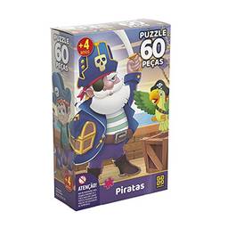Quebra-cabeça Puzzle P60 peças Piratas - Grow, Multicor