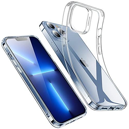 Capa ESR transparente compatível com capa para iPhone 13 Pro, capa fina de silicone transparente à prova de choque e resistente ao amarelecimento, transparente