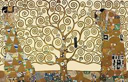 Árvore da Vida (1905) de Gustav Klimt - 60x94 - Tela Canvas Para Quadro